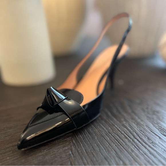 Santoni Knot Detail Slingback Pumps - Picture 9 of 15